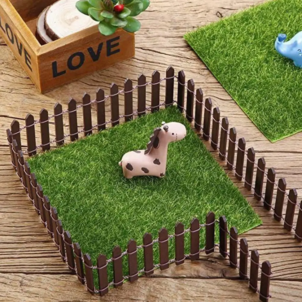 

Small Garden Fence for Dolls Charming Miniature Fairy Garden Fence Rustic Farmhouse Decorations for Dollhouses Diy Plant Pot