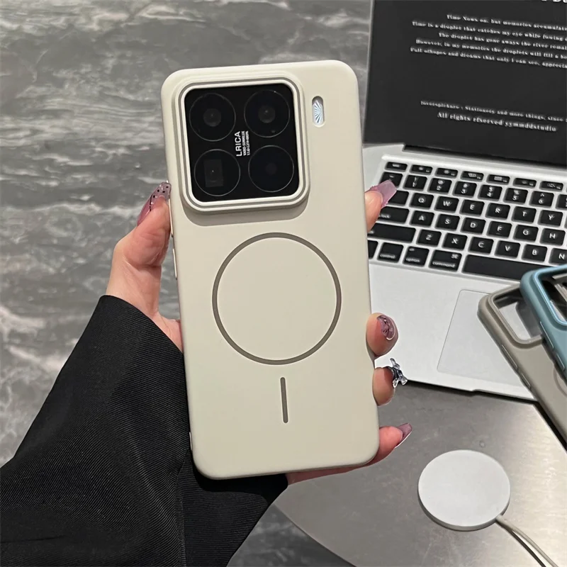 Luxury Matte Wireless Charging Phone Case with MagSafe Compatibility