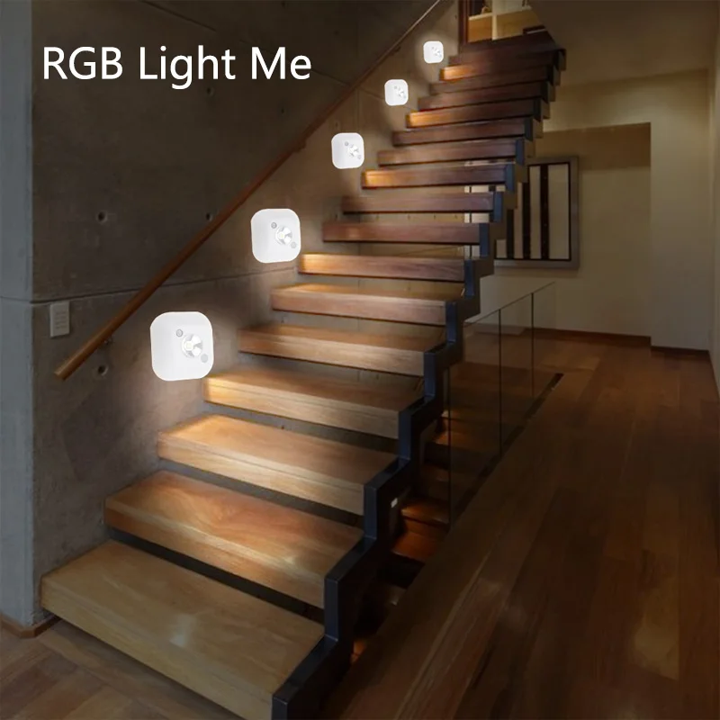Luz Con Sensor De Movimiento Para Caleras Y 16/20 Calon Con Sensor De Movimiento/luz Diurna PIR, Luz Nocturna Para Caleras Interior Y Iluminación De Caleras Del Hogar - AliExprs