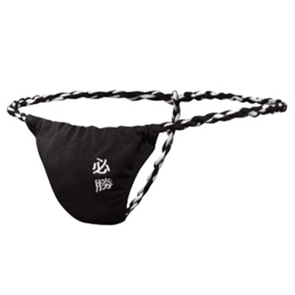 Twisted Rope Men Thong Win Seamless G-String Panties Ultra Thin Underwear Japanese Sumo Clothing Low Rise Erotic Lingerie Soild sexy men g string thongs ice silk underwear low rise bikini o ring holes t back pouch underpant wrestling sumo binding tangas