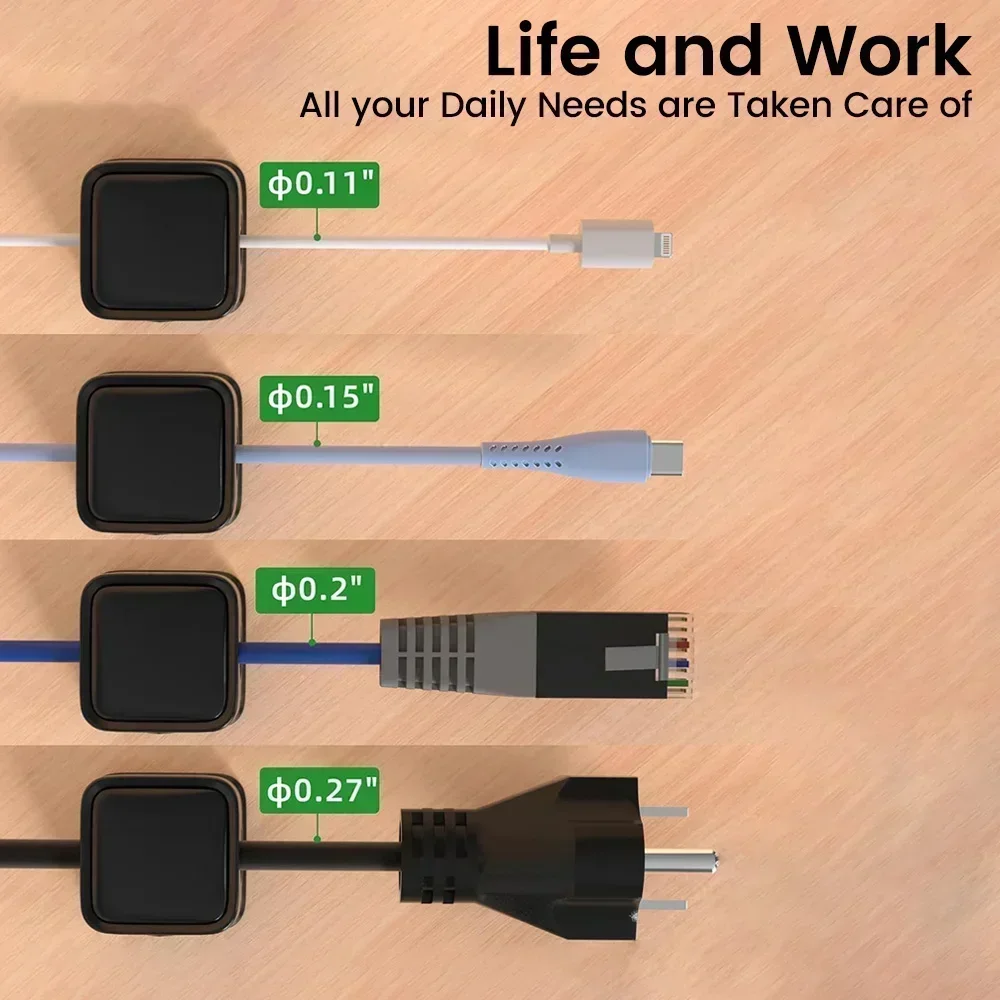 Cable Organizer 3/6/10 PCS Multi Functional Desktop Magnetic Mobile Cable Storage Clip for Wired Earphones Fast Charging Cables