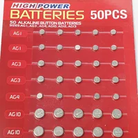 50PCS 1.55V AG13 pila LR44 L AG1 AG3 AG4 AG10 AG12 SR44 Button Batteries A76 LR1154 GP7 Cell Coin Watch Toys Remote Battery - Image 4