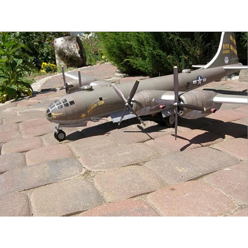 1:47 B-29 슈퍼 공중 요새 폭격기 항공기, DIY 3D 종이 모델 키트 장난감