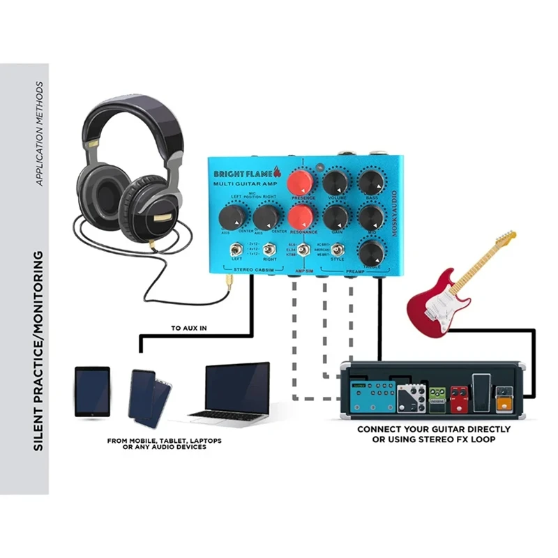 MOSKY AUDIO Bright Flame ギターアンプシミュレーター Mosky Audio Bright Flame Multi Guitar Amp Simulator Pedal