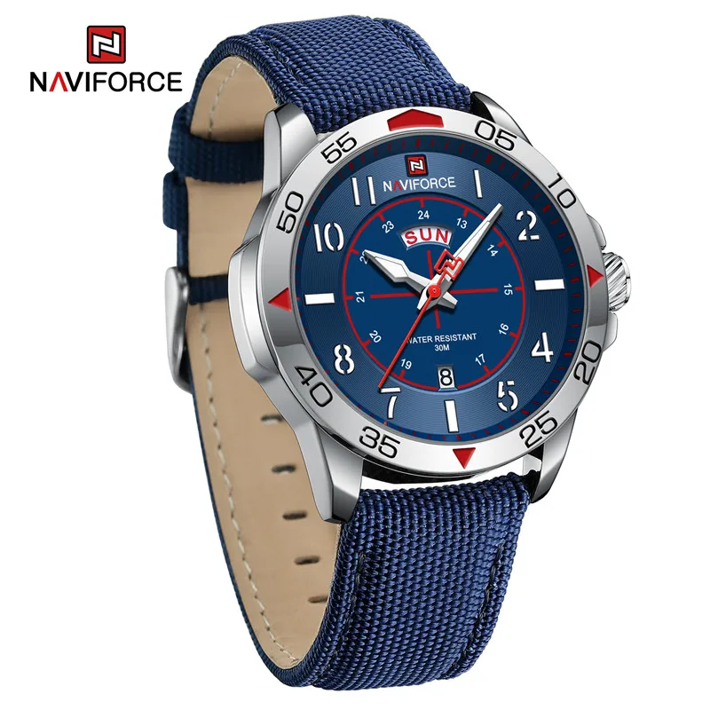 NAVIFORCE Brand Fashion Men's Watch Luxury Business Nylon Strap Water Resistant Sport Quartz Luminous Wristwatches for Male 2023