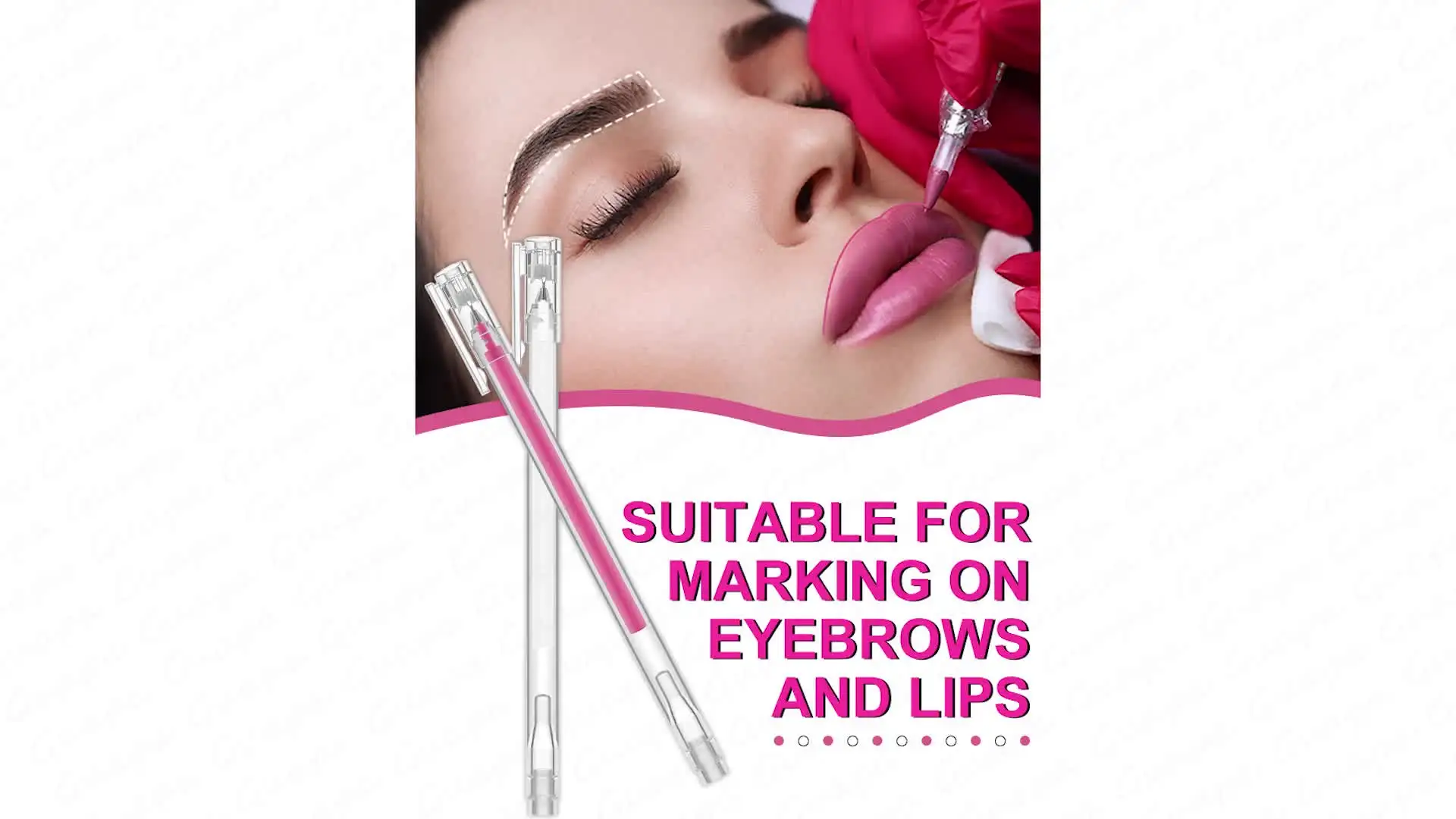 Microblading Marker Für Augenbrauen – 4 Stifte + 8 Ersatzminen, Wasserfest & Präzise