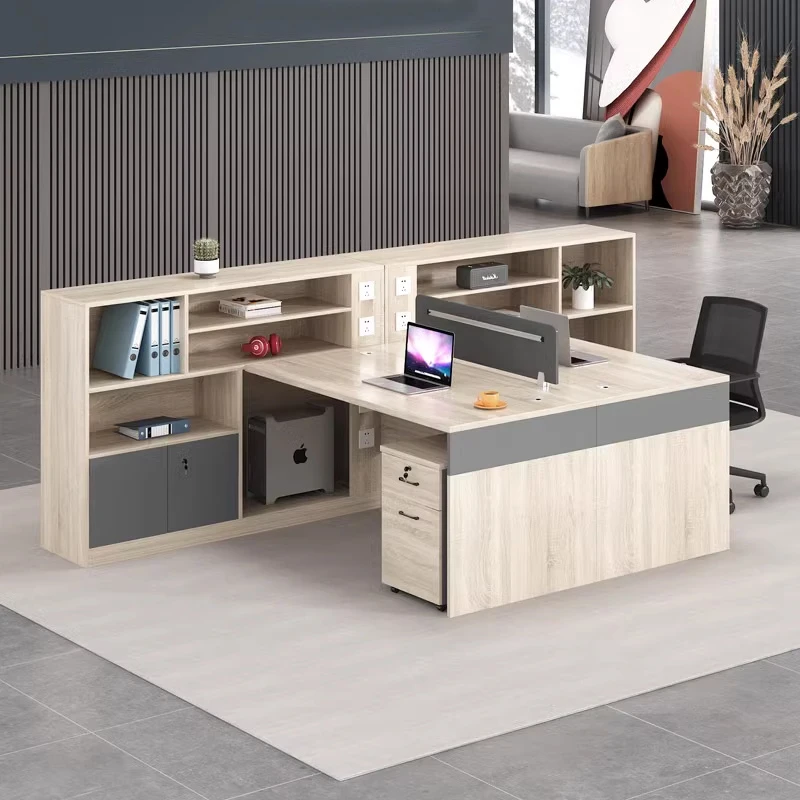 Computer desk, simple modern office furniture, screen booth 2 four people, office desk and chair combination