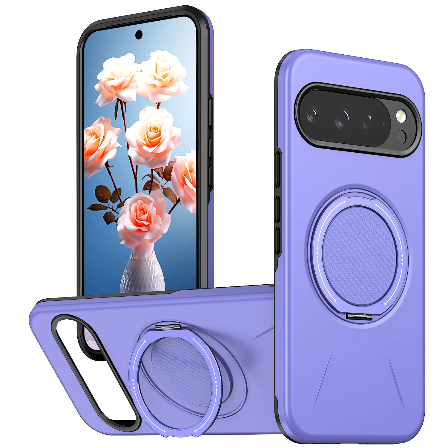 Magnetic 360° Rotating Phone Case with Shockproof Stand and Holder