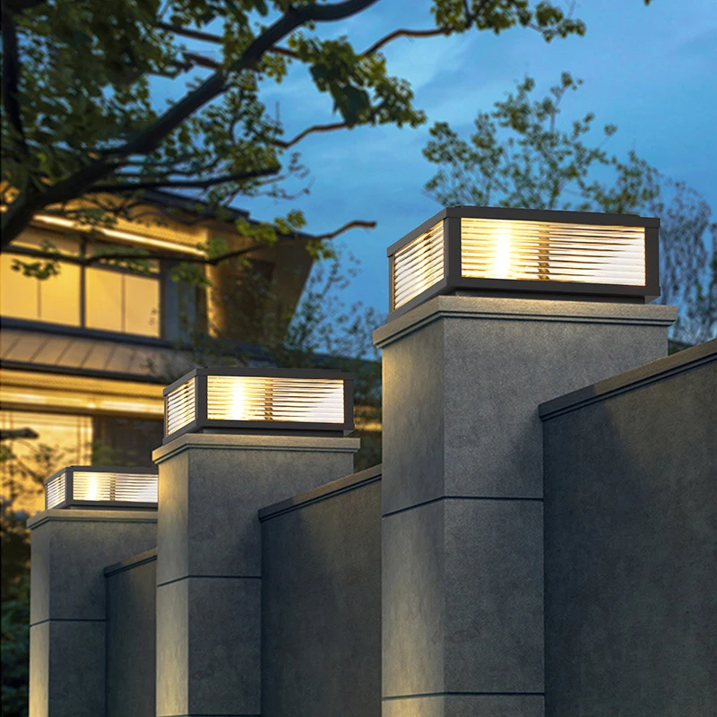 Outdoor Courtyard Lamp New Waterproof Villa Enclosure Garden Pillar Wall Headlight Door Pillar Lamp 6