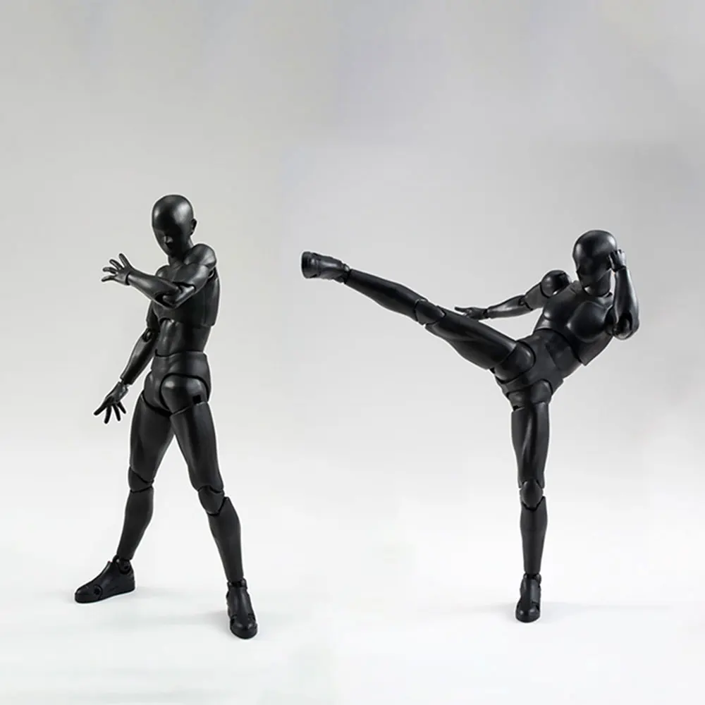 Manichino Posabile Per Disegno - Action Figure Uomo 13cm, Con Supporto - Foto 5