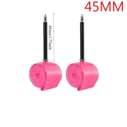 Ultra Lightweight TPU Road Inner Tube with Enhanced Durability and Puncture Resistance - Presta Valve (Pink 45MM 2PCS)