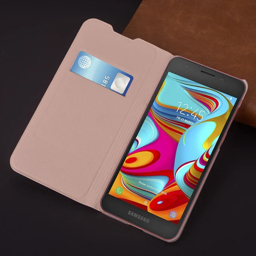 

Slim Wallet Case For Samsung Galaxy A2 Core SM-A260F A260G Phone Sleeve Bag Mask Flip Cover With Card Holder Business Purse