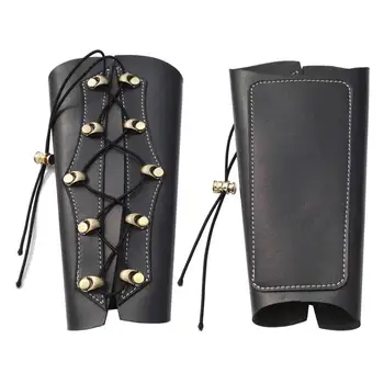 Protezione per il braccio per tiro con l'arco Equipaggiamento protettivo in pelle tradizionale Attrezzatura per braccialetti Protezione di sicurezza per accessori per tiro da caccia