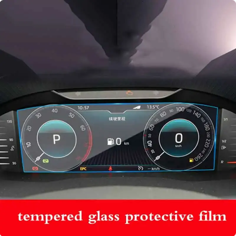

Tempered Glass Protective Film Interior Anti-scratch Film For Skoda Rapid 2021 10.25inch Car Dashboard LCD Instrument Display