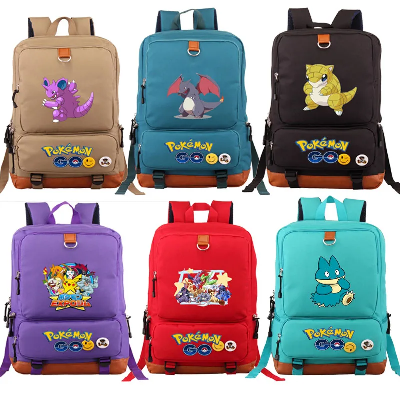 

Anime Pokemon Go Lucario Mewtwo Backpack Rucksack Bag School BookBags Teenagers Laptop Women Men Boy Girl Students Mochila