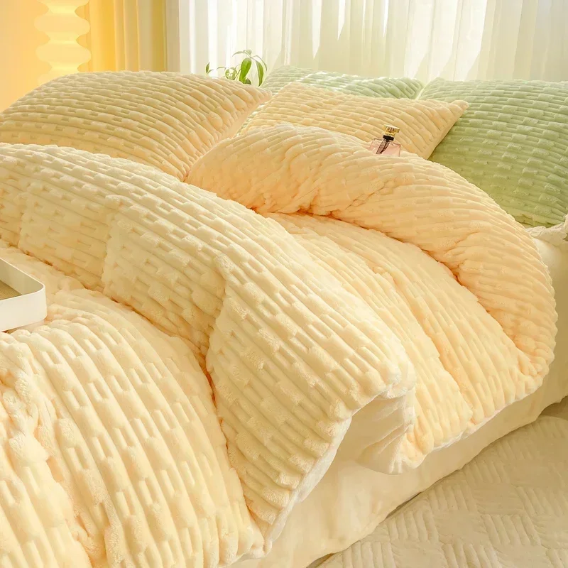 Flanel fluwelen bedlakens zonder elastiek Winter Superzacht pluche ruig