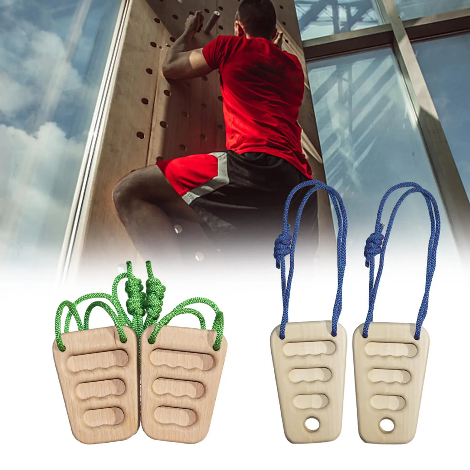 Climbing Hangboard Strengthener Fingerboard Hang Board Pull Up Board for Outdoor Wall