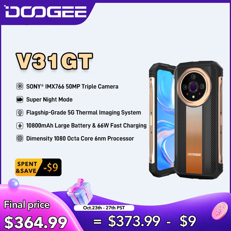 Custodia per Doogee V31GT (6.58 Pollice) + Pellicola Vetro