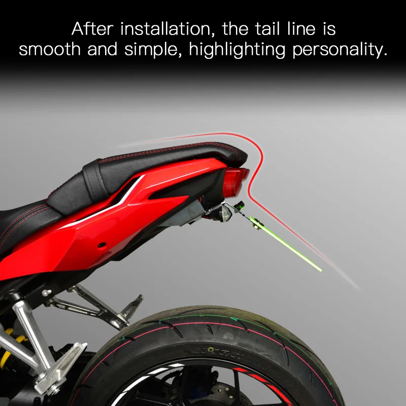 Motorcycle License Plate Holder Mount Tail Rear Bracket For Honda CB650R CBR650R 21-