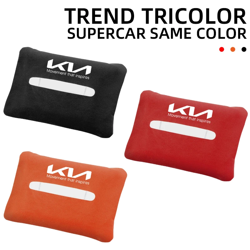 Car Tissue Box Seat Tissue Box Holder Auto Interior Storage Storage Decoration For Kia Rio Ceed Sportage Cerato Soul Sorento