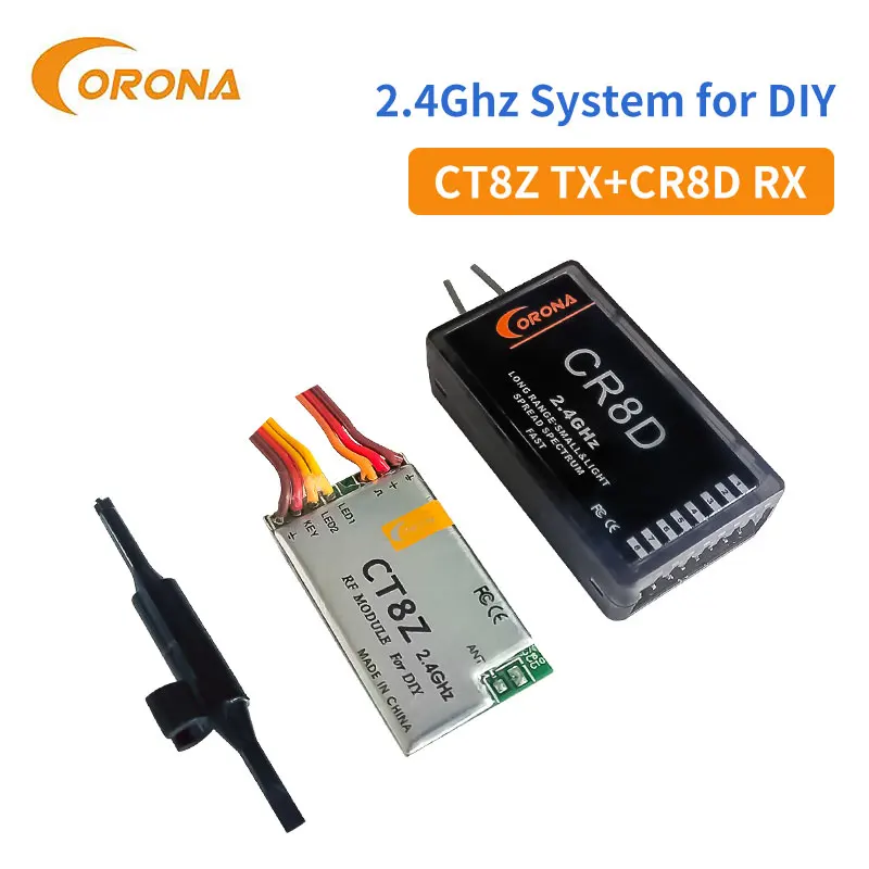 

Corona 2,4 Ghz DIY модуль CT8Z (DSSS) с приемником CR8D или CR4D преобразователя для FM PPM передатчик Обновление 2,4 Ghz система