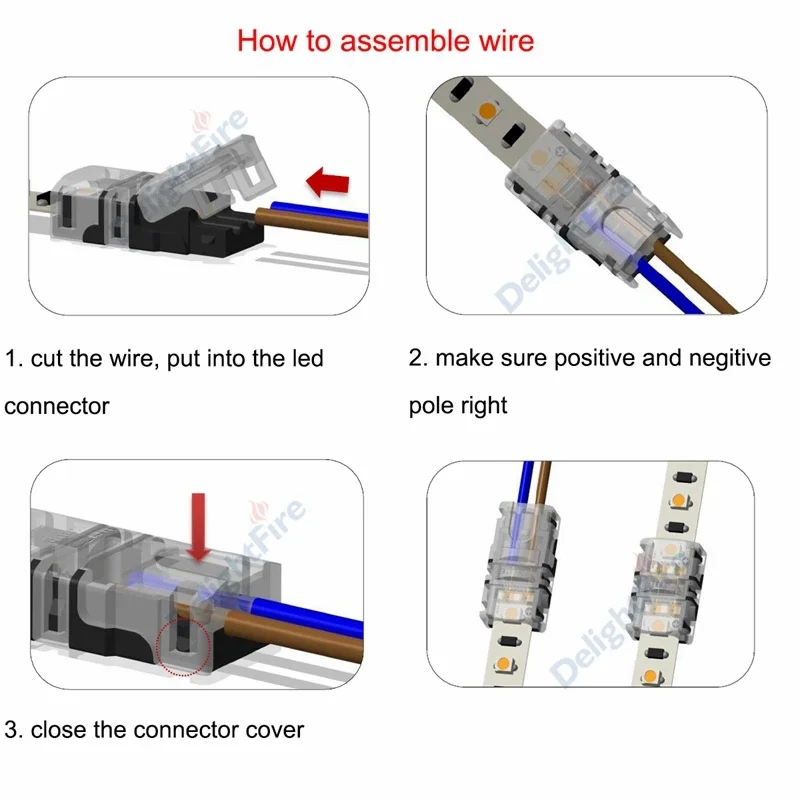 leve conector splice 2 pinos 3 pinos 4 pinos 5pin 03