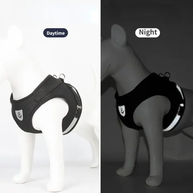 Pet Dog Tshirt Leash Leash Under Vest Harnesses Mesh Breathable Adjustable Easy Control Reflective Undershirt Dog Harness Collar 3