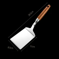 Spatule à Steak antiadhésive en acier inoxydable 304, pince à crêpes pour Barbecue, manche en bois, spatule à poisson à frire, outil de cuisine résistant à la rouille 2