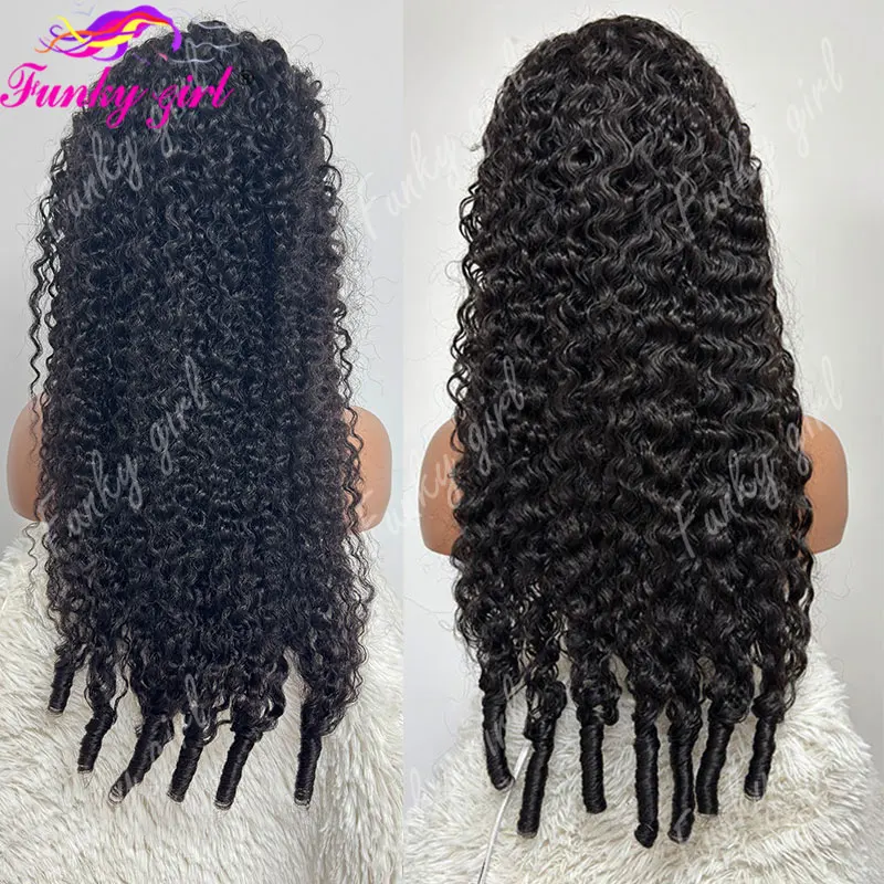 12A Burmese Curly 13x4 Lace Frontal Wig 180% Deep Curly Wave 13x6 Lace Front Wig Pre Plucked Brazilian HD Transparent Lace Wigs 4