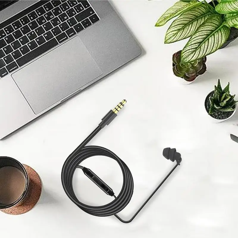 3.5mm Single Side Earbud Headsets With Mic Type C Connector Wired Earphones Soft Silicone In-Ear Headset USB C Single Headphones 5
