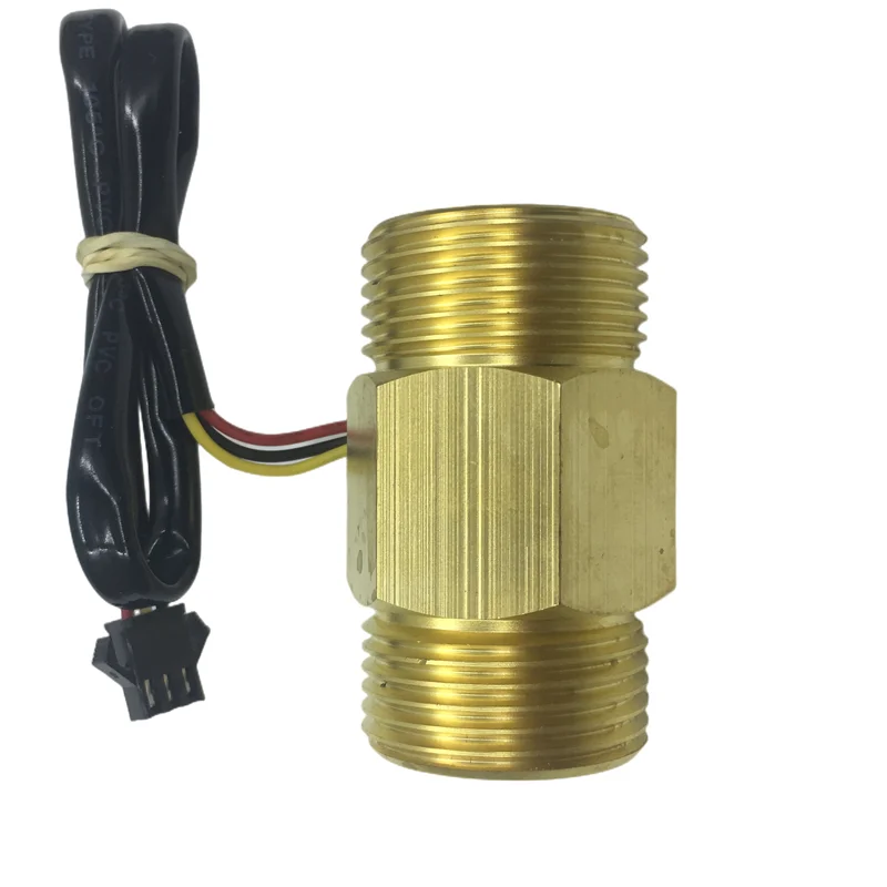 Hall Pulse Turbine Sensor Flow Meter G1" SUS/Brass BSP1.3INCH DN25 OD32.8MM