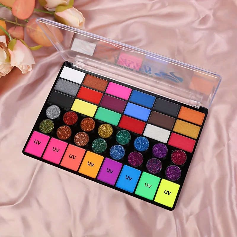 42 Colors Glow Fluorescent Neon Oil Face Body Art Paint Uy Glow Oil Painting Partyfancy Dress Beauty Makeuo cosmefcs 2