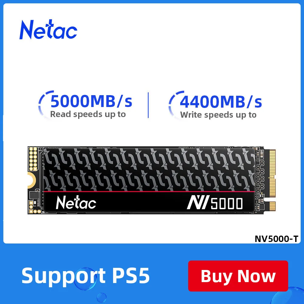 Netac M2 500GB 1TB NVMe 4.0 4800MB/s Internal Solid State Drive M.2 2280 Hard Disk NV5000-T SSD for Laptop Desktop PS5 _ - Mobile