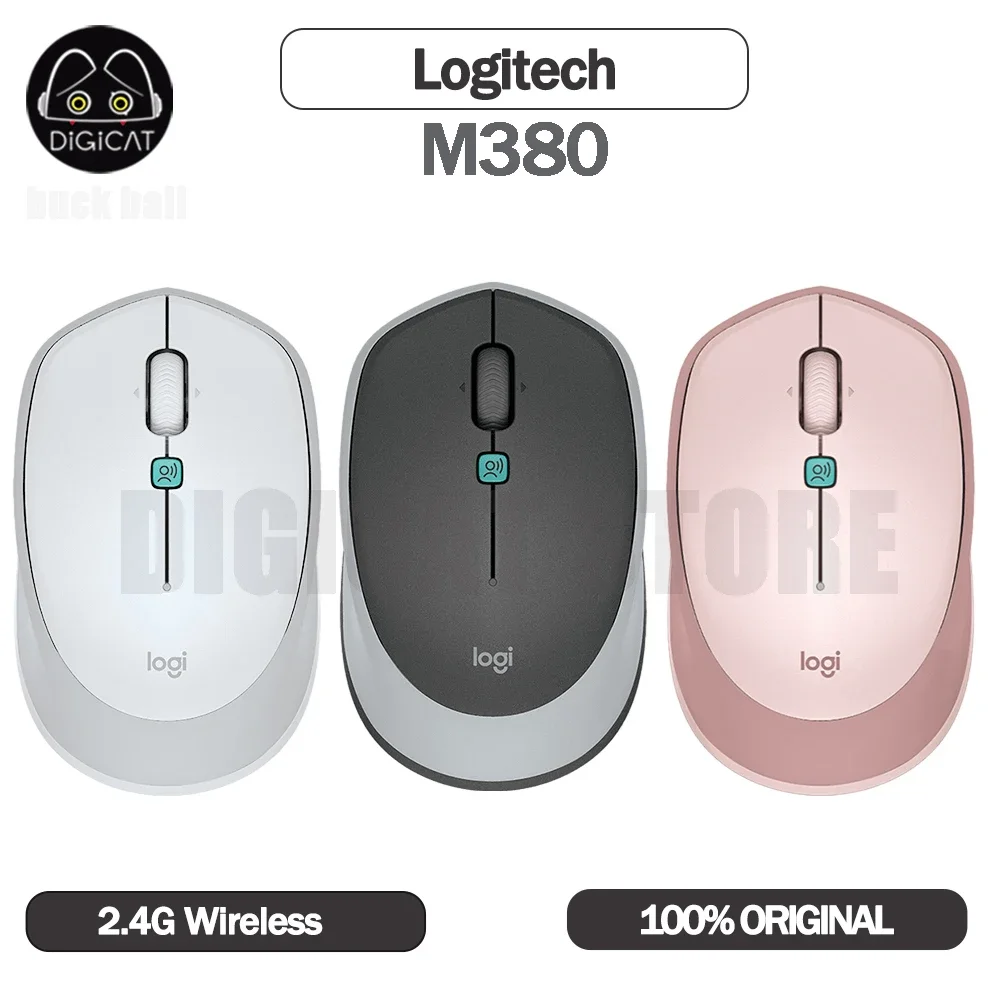 Logitech M380 Mouse 2.4G Wireless Voice Mouse 1000Dpi Office Smart Mouse Mini Mouse Portatile Universale Per Windows/Mac Os Gifts