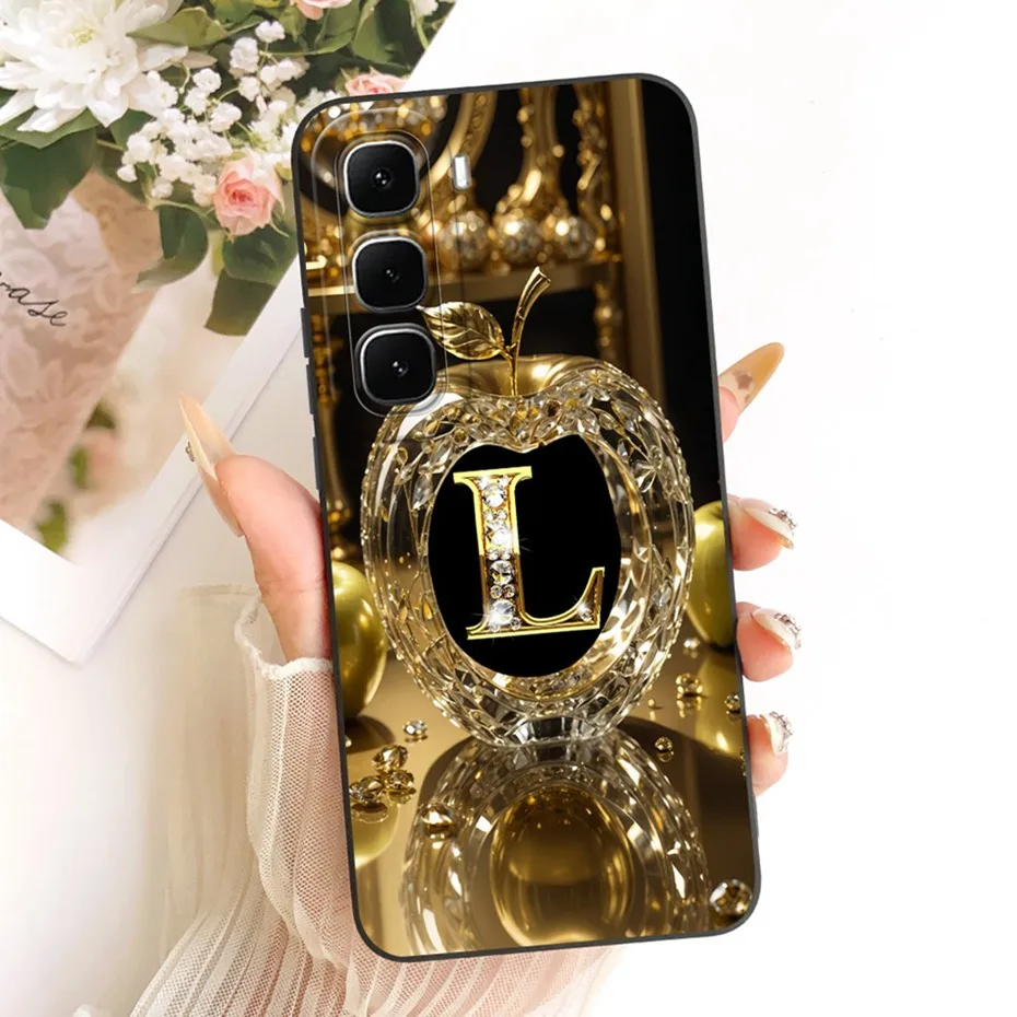 Stylish Initial Letter Shockproof Soft Silicone Phone Case