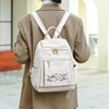 Three Colors Are Available Bag Original Chinese Style Embroidery Double Shoulder Back Nylon Backpacks Women's Designer Schoolbag 5