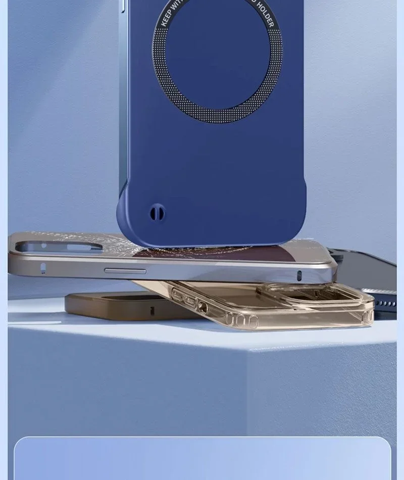 Magnetic Suction Frameless Matte Ultra-Thin Shockproof Bumper Case