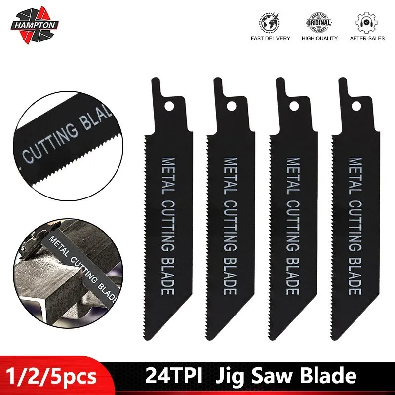 

HAMPTON Jig Saw Blade 1/2/5pcs 4 inch 24TPI Saws 15x0.9mm Carbide for Metal Cutting Tools Hand Tools