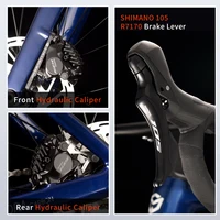 SAVA NUEVA bicicleta de carretera de carbono A7L /A7L Pro, bicicleta de carreras para adultos, equipada con Shimano 105 R7100, frenos hidráulicos de 24 velocidades - Imagen 5