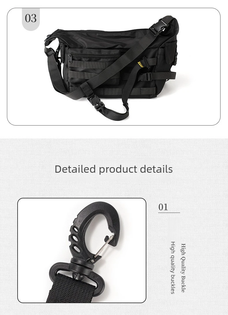 Multifunktionales diagonales Hängeseil für den Außenbereich mit verstellbarer Länge und erweiterbarem Einzelschulter-Crossbody-Rucksackgurt. – Detail 7