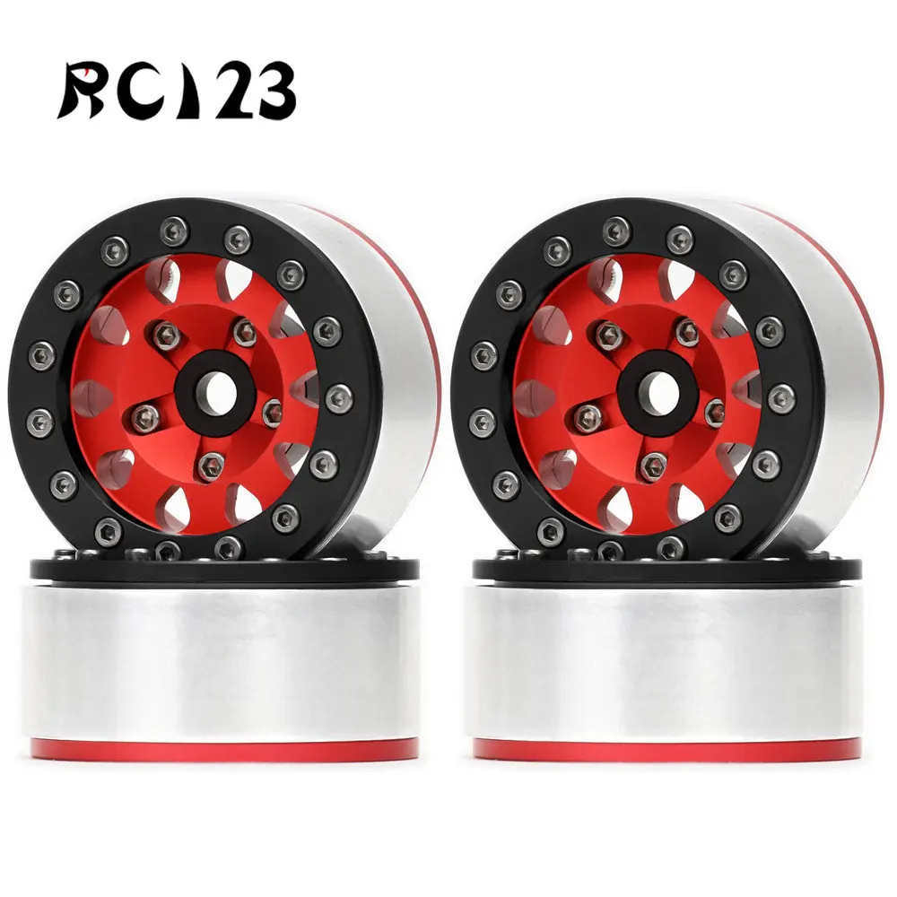 

Alloy 1.55" Beadlock CNC 12mm Hex Wheels Rim FOR 1/10 RC Crawler MN98 Axial SCX10 D90 TF2 Tamiya CC01 LC70 LC80 RC4WD