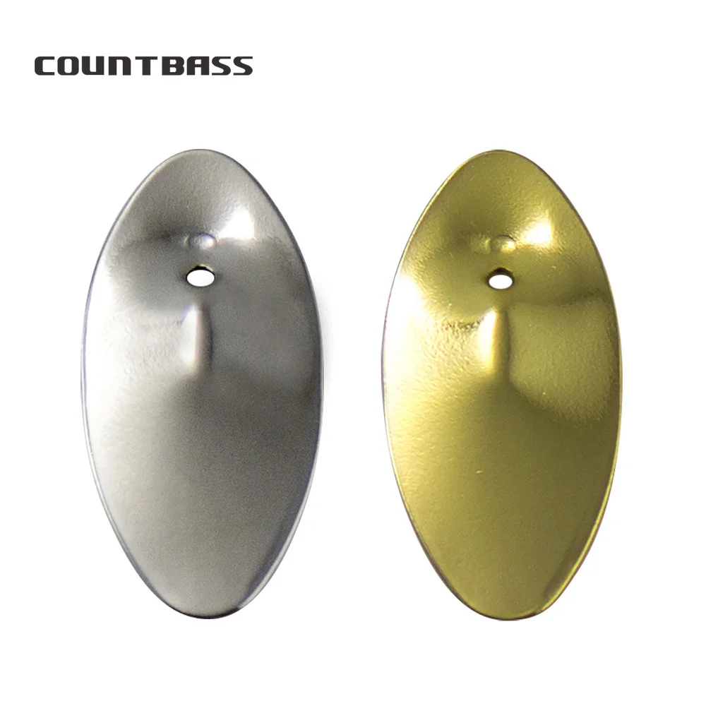 50pcs Size 1-4 Steel In-line Spinner Blades Smooth Pattern Nickel And Gold Plating Custom Sinner Fishing Lures Tackle Craft