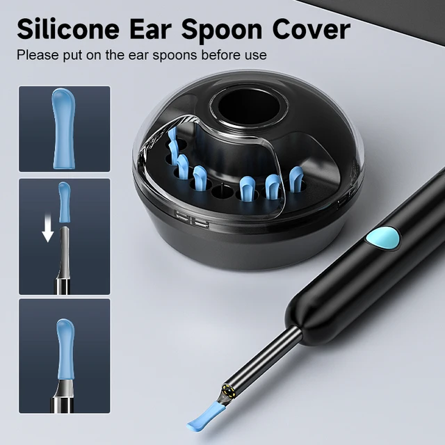 4.2mm WiFi Ear Cleaner Camera for iOS/Android Phones with Ear Spoon Compartmen Endoscope Ear Picker Mini Camera Ear Cleaning Set 5