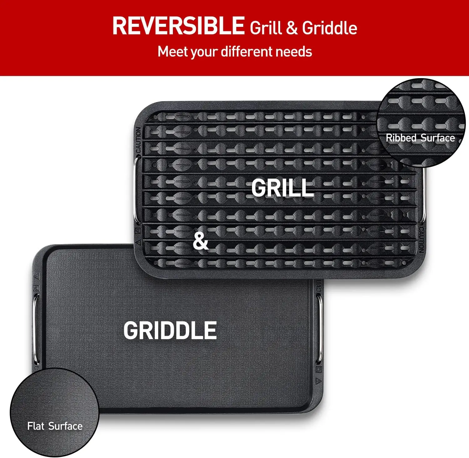 Grill Smokeless Grill, 1500W Indoor Korean BBQ Electric Tabletop Grill with Tempered Glass Lid, Removable Grill and Griddle Plat 5