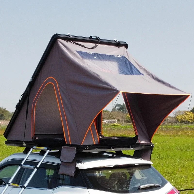 4wd lightweight 4 person soft shell aluminum top land cruiser car roof tent box hard roof top tent for camping Aluminum Car Outdoor Rooftop Tent Camping 2-3 Person Custom Roof Top Tent For Sale custom