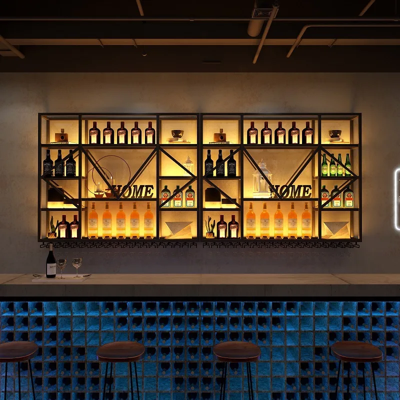 Restaurant Equipment Shelves Furniture To Assemble Coffe Bar Organizer Cabinet Liquor Kitchen Storage & Organization Drinks Shop