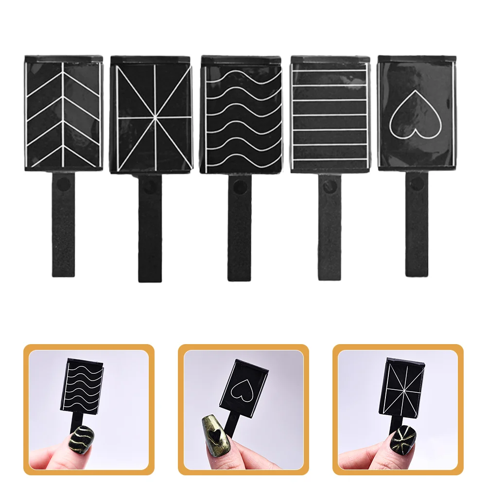 5pcs Cat Eye Magnetic Nail Polish Kit with Nail Magnet Professional Nail Art Tools for Captivating and Mesmerizing Designs 6