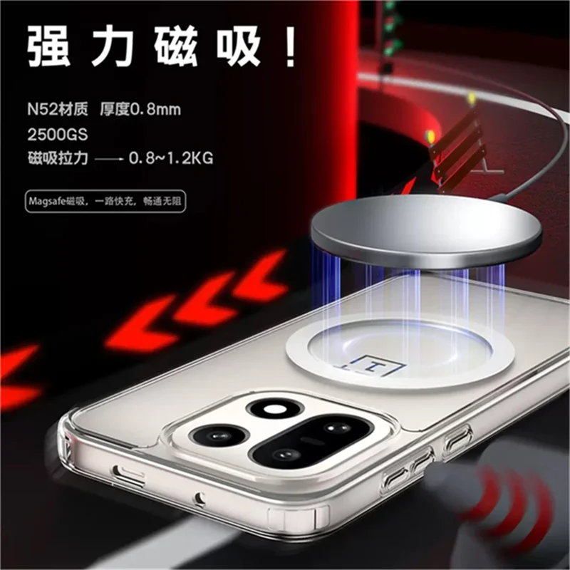 Magnetic Clear Shockproof Acrylic Phone Case with MagSafe Compatibility