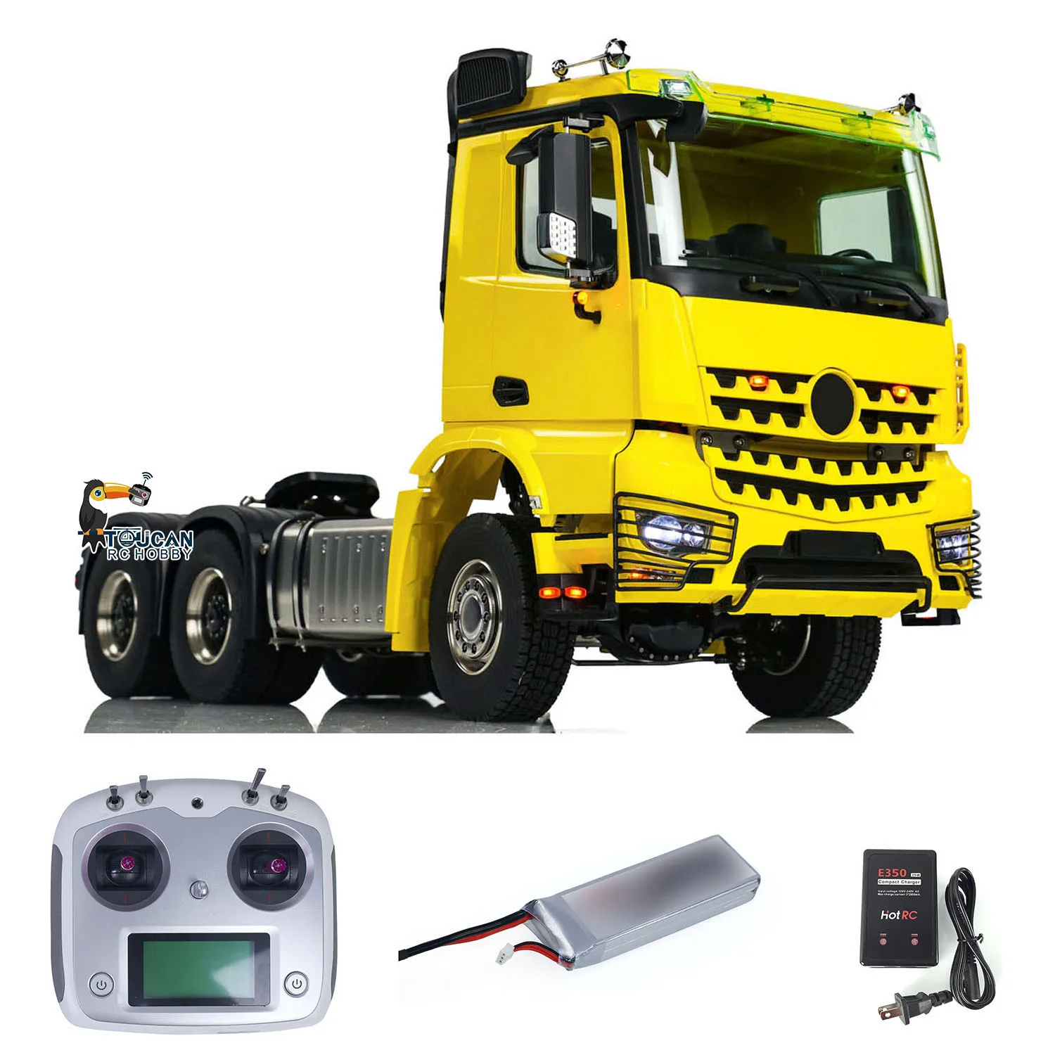 In Stock 1/14 Metal Chassis 6x6 RC Tractor Truck K3363 Model Remote Control Car 3-speed Gearbox Light Sound Vehicle Toy THZH1946 2