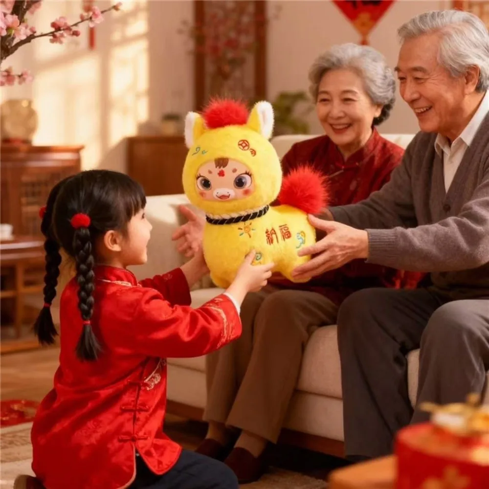 Simulation Standing Foal Plush Doll Fluffy Tail PP Cotton Pony Plush Toys 22/26cm Cute Cartoon Horse Stuffed Toy Room Decoration